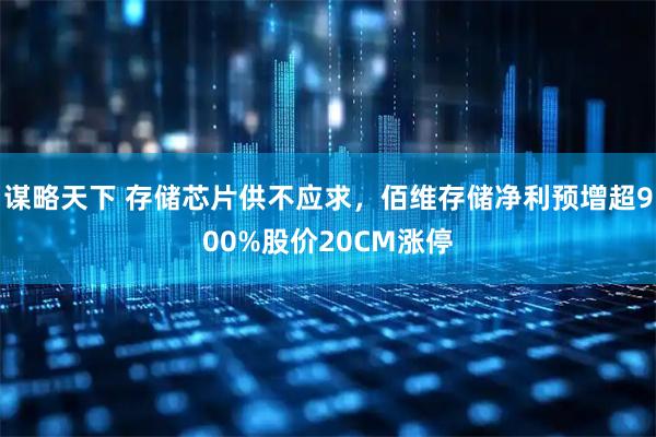 谋略天下 存储芯片供不应求，佰维存储净利预增超900%股价20CM涨停
