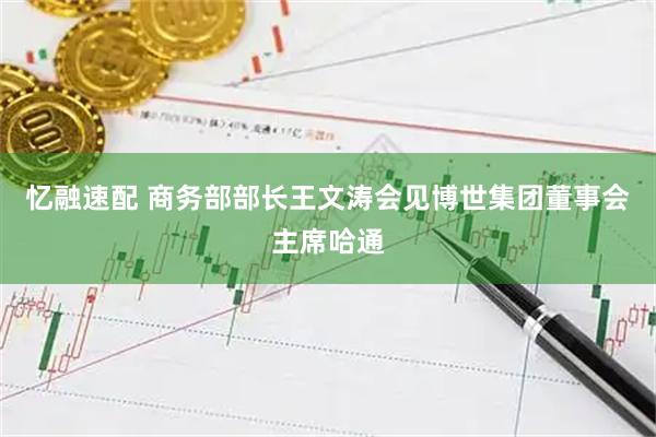 忆融速配 商务部部长王文涛会见博世集团董事会主席哈通
