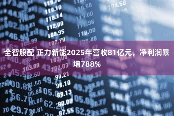 全智股配 正力新能2025年营收81亿元，净利润暴增788%