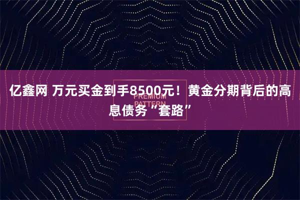 亿鑫网 万元买金到手8500元！黄金分期背后的高息债务“套路”