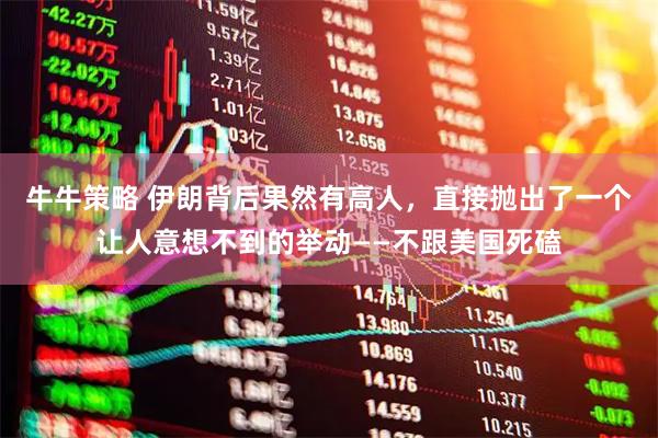 牛牛策略 伊朗背后果然有高人，直接抛出了一个让人意想不到的举动——不跟美国死磕