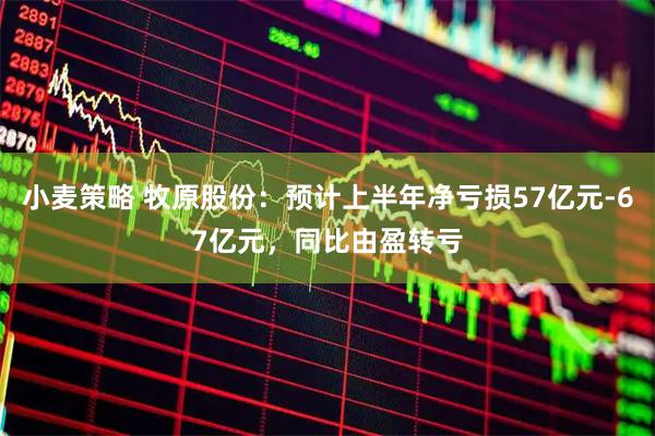 小麦策略 牧原股份:预计上半年净亏损57亿元-67亿元,同比由盈转亏