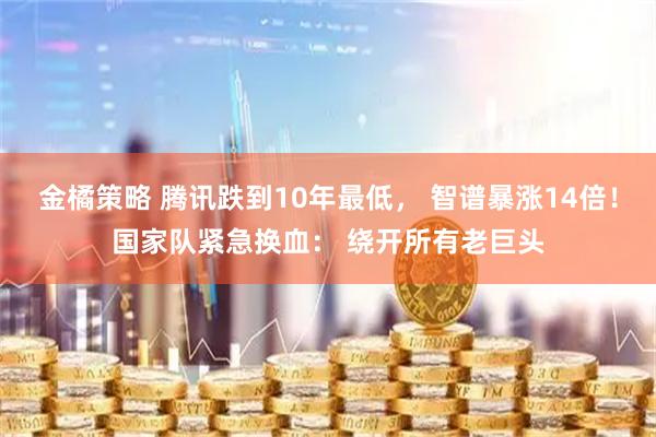 金橘策略 腾讯跌到10年最低， 智谱暴涨14倍！国家队紧急换血： 绕开所有老巨头